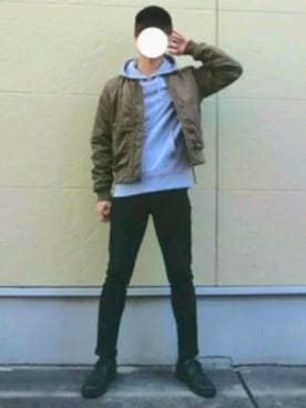 「LOWRYS FARM（ローリーズファーム）のアイテム（ブルゾン）」を使った、takuyaさん（メンズ・167cm）の秋コーディネート