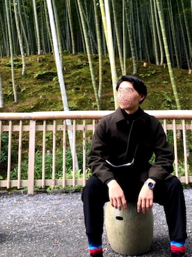 「SHARE PARK（シェアパーク）のアイテム」を使った、ミチントマーチンさん（メンズ・177cm）の冬コーディネート