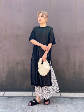 清水　オデット エ オディール スタッフさん（レディース・164cm）の夏コーディネート