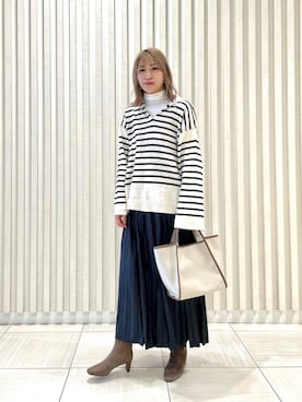 「休日こーで」｜清水　オデット エ オディール スタッフさん（レディース・164cm）の冬コーディネート