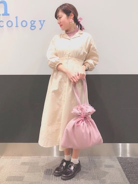 「レイヤードstyle」｜「アイテム（その他シューズ）」を使った、いがいはるかさん（レディース・159cm）の冬コーディネート