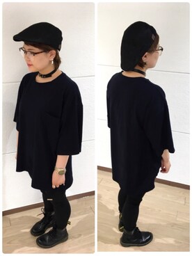 「アイテム（帽子）」を使った、14+ 北大路VIVRE店 スタッフさん（レディース・153cm）の夏コーディネート
