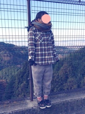 「パリの少年」｜ぎょにおっとさん（レディース・155cm）の冬コーディネート