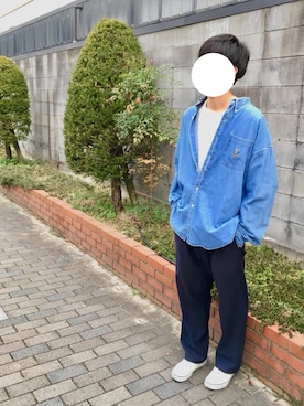 「アイテム（スリッポン）」を使った、鴻池さん（メンズ・173cm・20代）の春コーディネート