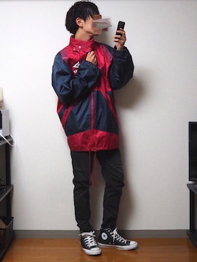 「CONVERSE（コンバース）のconverse コンバース ALL STAR HI オールスター ハイ 3206 BLACK(US)（スニーカー）」を使った、_ts___さん（メンズ・173cm・10代）の秋コーディネート