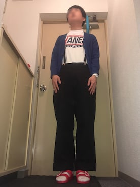 「アイテム（サスペンダー）」を使った、たっしーさん（メンズ・167cm）の春コーディネート