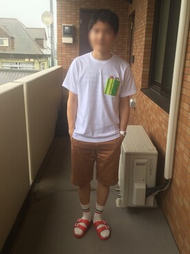 「present（プレゼント）のアイテム」を使った、たっしーさん（メンズ・167cm）の夏コーディネート