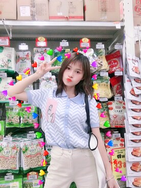 「日常」｜「アイテム（チノパンツ）」を使った、951228さん（レディース・160cm）の春コーディネート