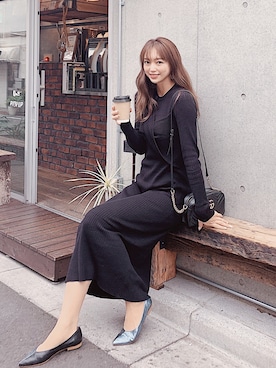 「ANT（アント）のアイテム（ワンピース/ドレス）」を使った、yuikaさん（レディース・173cm）の冬コーディネート