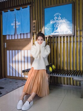 Helena美洋洋さん（レディース・162cm）の冬コーディネート