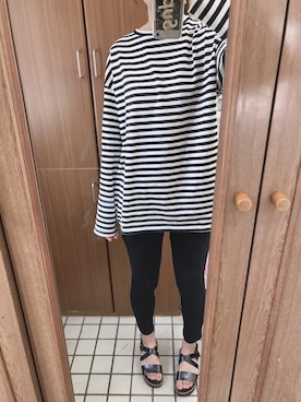 「willfulyのアイテム（Tシャツ/カットソー、ブラック系）」を使った、momoさん（レディース・169cm）の春コーディネート