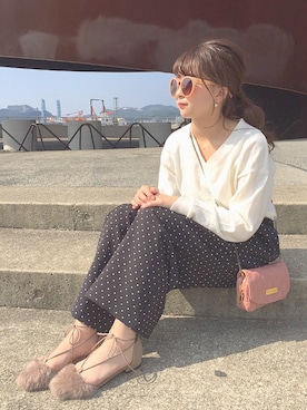 「MARC JACOBS（マークジェイコブス）のアイテム（ショルダーバッグ）」を使った、rinangoさん（レディース・145cm）の秋コーディネート