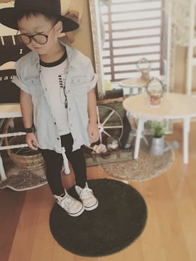 「SHOTOのアイテム」を使った、あさん（キッズ・100cm）の夏コーディネート