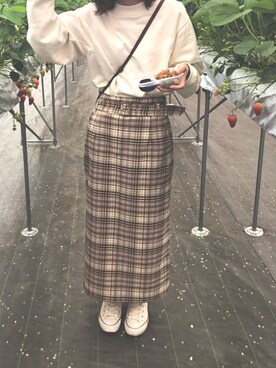 「コーディネート」｜「アイテム（スウェット）」を使った、kii..さん（レディース・156cm）の春コーディネート