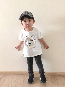 「BdeR（ビーデアール）のアイテム（帽子）」を使った、RYU ◡̈♡さん（キッズ・90cm）の春コーディネート