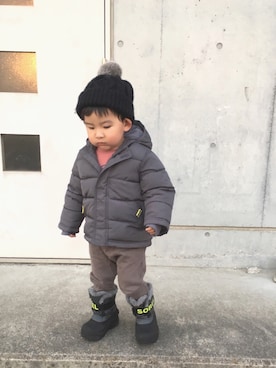 RYU ◡̈♡さん（キッズ・90cm）の冬コーディネート