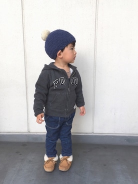 「Polo Ralph Lauren」｜「アイテム（オールインワン・サロペット）」を使った、RYU ◡̈♡さん（キッズ・90cm）の冬コーディネート