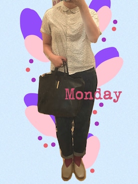 「mille blanc（ミルブラン）のアイテム」を使った、mos156さん（レディース・160cm）の秋コーディネート