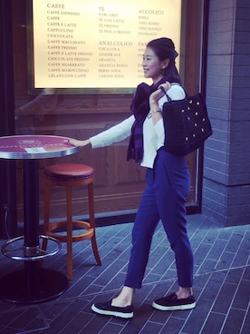 「rag & bone（ラグアンドボーン）のアイテム（スラックス）」を使った、Raccoさん（レディース・169cm）の秋コーディネート