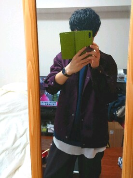 「WEGO（ウィゴー）のWEGO/スラブワッフルラウンドロングタンクトップ（タンクトップ）」を使った、ひろぼ～さん（メンズ・170cm）の秋コーディネート