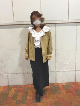 「Kastane（カスタネ）のアイテム（トレンチコート）」を使った、anpiさん（レディース・158cm）の冬コーディネート