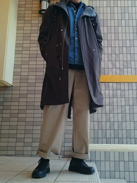 「UNITED TOKYO（ユナイテッドトウキョウ）のアイテム（モッズコート）」を使った、ぱんちさん（メンズ・167cm）の冬コーディネート