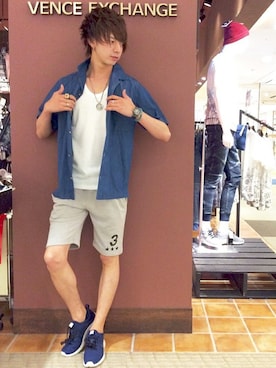 「スエット」｜shunさん（メンズ・177cm）の夏コーディネート
