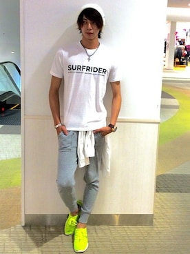 「ジョガーパンツ」｜shunさん（メンズ・177cm）の夏コーディネート