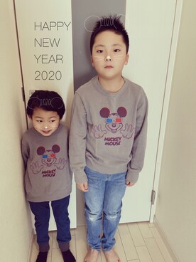 「2020年初コーデ」｜ゆうき◡̈⋆さん（キッズ・110cm）の冬コーディネート