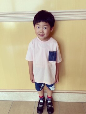 「ブリーチデニム」｜「アイテム（その他）」を使った、ゆうき◡̈⋆さん（キッズ・110cm）の夏コーディネート