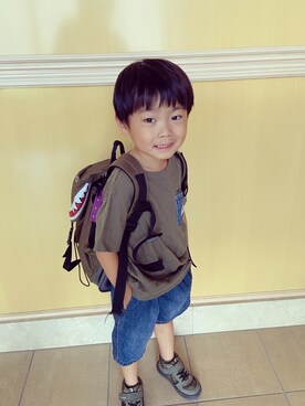 「F.O.U（エフオーユー）のアイテム（パンツ）」を使った、ゆうき◡̈⋆さん（キッズ・110cm）の夏コーディネート