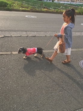 「Right-on（ライトオン）の【MPS】レースプリーチョ（スカート、ホワイト系）」を使った、KiKiさん（キッズ・138cm）の春コーディネート