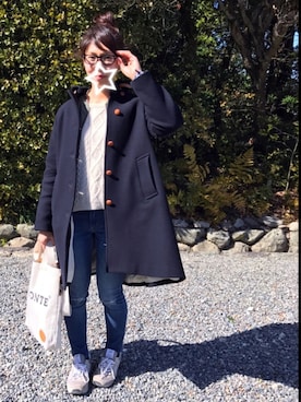 「IENA」｜「アイテム（ブルゾン）」を使った、かえさん（レディース・161cm）の冬コーディネート