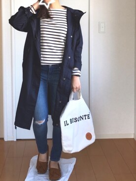 「SEVENDAYS=SUNDAY（セブンデイズサンデイ）のアイテム（ニットキャップ/ビーニー）」を使った、かえさん（レディース・161cm）の春コーディネート