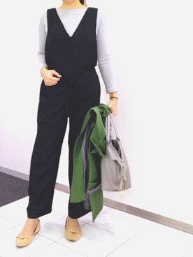 「ROPE' PICNIC（ロペピクニック）のアイテム（ステンカラーコート）」を使った、かえさん（レディース・161cm）の春コーディネート