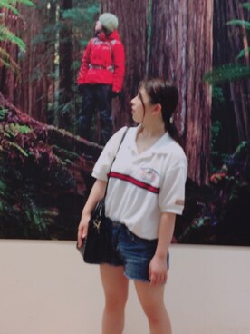 「sweet付録のアイテム（ショルダーバッグ、ブラック系）」を使った、CHIHIROさん（レディース・143cm）の夏コーディネート
