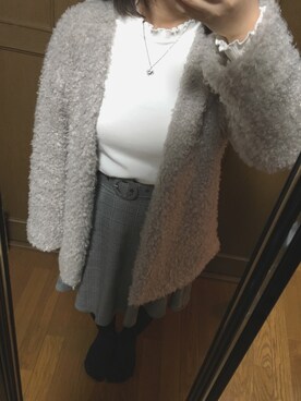 「RETRO GIRL（レトロガール）のアイテム（トップス、ホワイト系）」を使った、CHIHIROさん（レディース・143cm）の秋コーディネート
