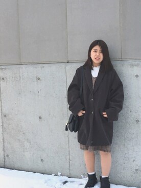 「RETRO GIRL（レトロガール）のアイテム（ダウンジャケット/コート）」を使った、CHIHIROさん（レディース・143cm）の冬コーディネート