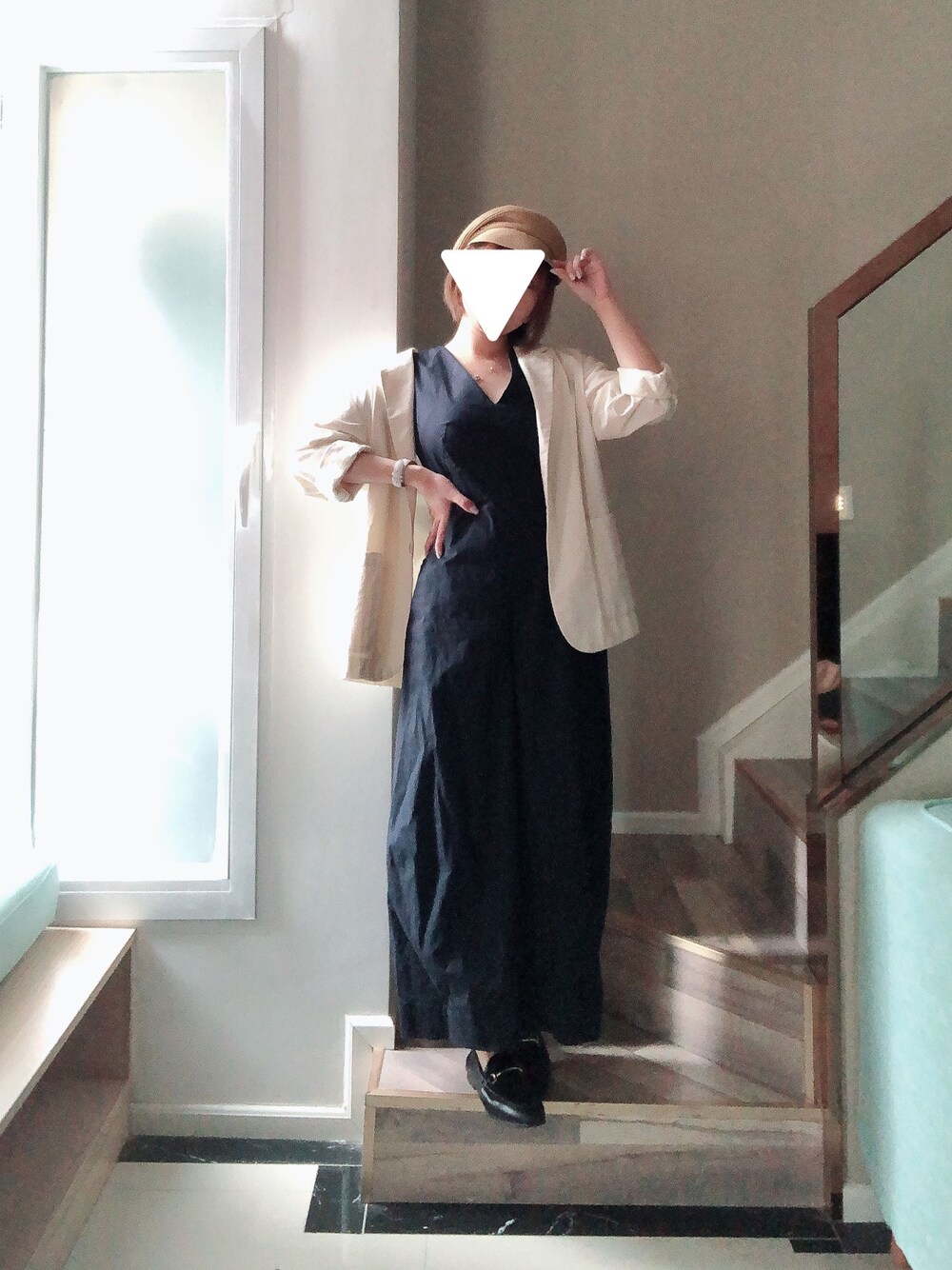 「CA4LAのMAY CR（キャスケット、ブラウン系）」を使った、BinYaoさん（レディース・155cm）の夏コーディネートの1枚目の写真