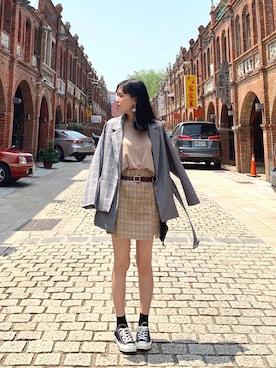 「COACH」｜「アイテム（財布/小物）」を使った、Niniさん（レディース・163cm）の春コーディネート