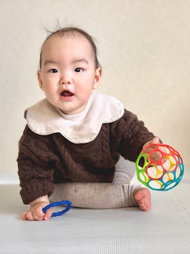 「9ヶ月」｜「アイテム（パンツ）」を使った、はこはこさん（キッズ・70cm）の春コーディネート