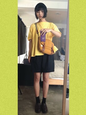 「日常」｜「アイテム（ニットキャップ/ビーニー）」を使った、Zoey Wangさん（レディース・164cm）の夏コーディネート