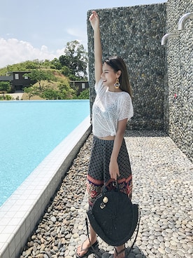 「アイテム（水着/着物・浴衣）」を使った、angellunaさん（レディース・165cm）の秋コーディネート