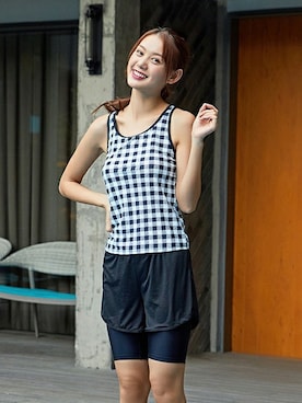 「アイテム（水着/着物・浴衣）」を使った、angellunaさん（レディース・170cm）の秋コーディネート