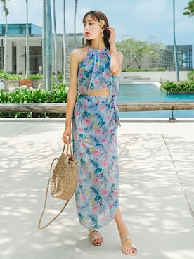 「アイテム（水着/着物・浴衣）」を使った、angellunaさん（レディース・165cm）の秋コーディネート