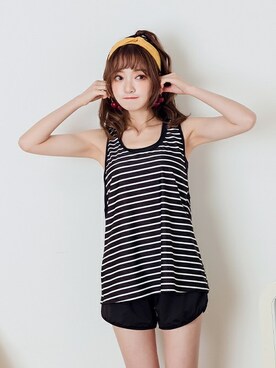 「アイテム（水着/着物・浴衣）」を使った、angellunaさん（レディース・165cm）の冬コーディネート