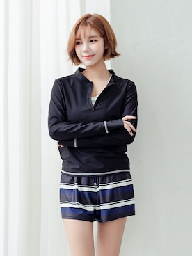 「アイテム（水着/着物・浴衣）」を使った、angellunaさん（レディース・169cm）の冬コーディネート