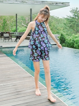 「アイテム（水着）」を使った、angellunaさん（レディース・165cm）の冬コーディネート