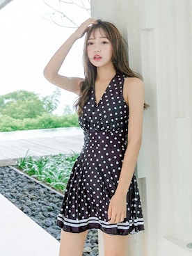 「アイテム（水着/着物・浴衣）」を使った、angellunaさん（レディース・165cm）の冬コーディネート