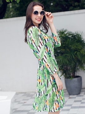 「アイテム（水着/着物・浴衣）」を使った、angellunaさん（レディース・170cm）の春コーディネート